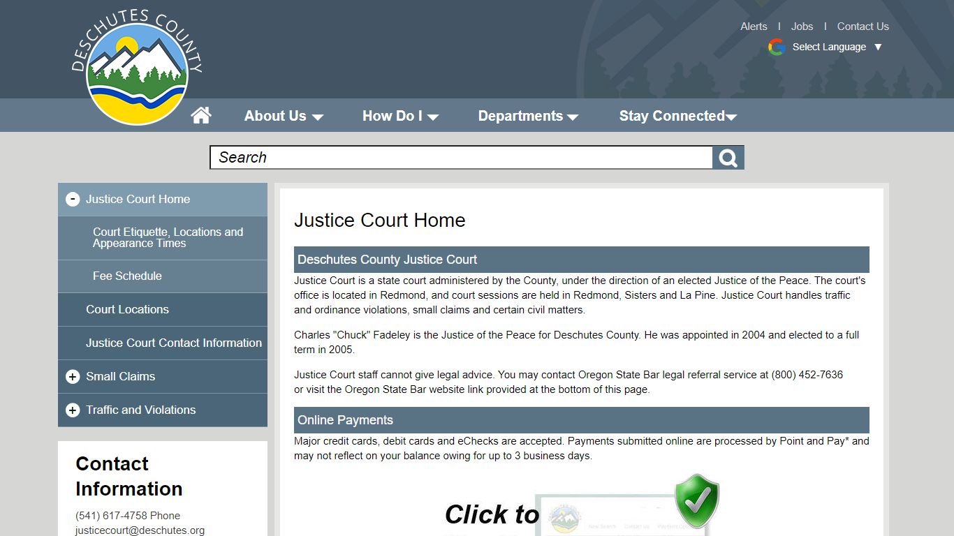 Justice Court Home | Deschutes County Oregon